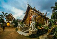 Winter in Thailand temple in Thailand